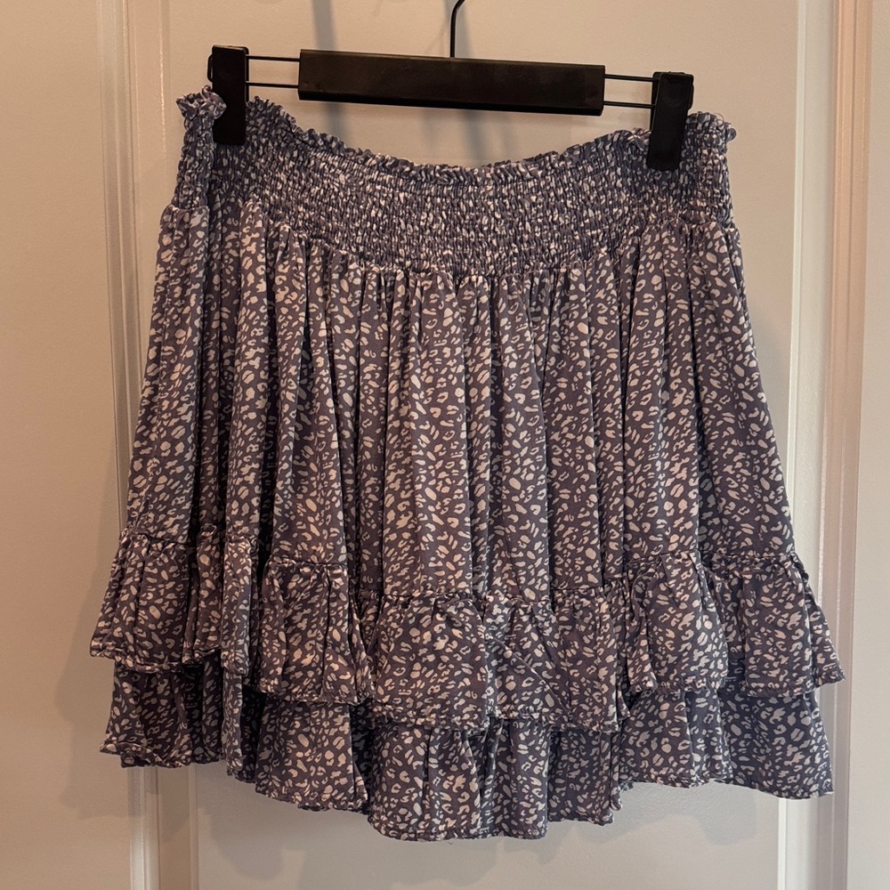 Ruffle Skirt Purple & White Animal Print Size‎ Large